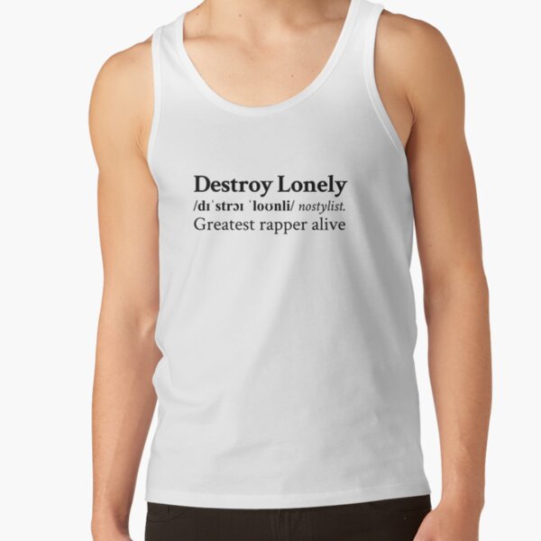 Greatest Rapper Alive by Destroy Lonely Tank Top RB1910 product Offical destroylonely Merch