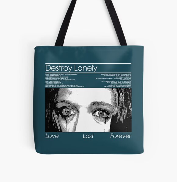 Vintage Destroy Lonely Love Last Forever Graphic Music Art BLK  All Over Print Tote Bag RB1910 product Offical destroylonely Merch