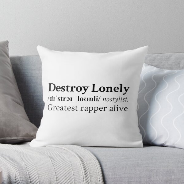 Greatest Rapper Alive by Destroy Lonely Throw Pillow RB1910 product Offical destroylonely Merch