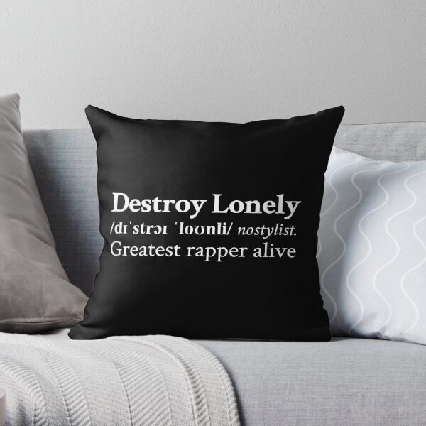 Greatest Rapper Alive by Destroy Lonely Throw Pillow RB1910 product Offical destroylonely Merch