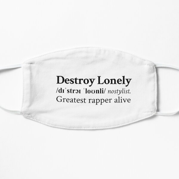 Greatest Rapper Alive by Destroy Lonely Flat Mask RB1910 product Offical destroylonely Merch